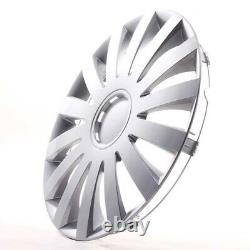 4 enjoliveurs de roues de 17 pouces Wind silber pour Citroën Ford Lancia MINI R