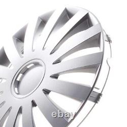 4 enjoliveurs de roues de 17 pouces Wind silber pour Citroën Ford Lancia MINI R