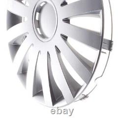 4 enjoliveurs de roues de 17 pouces Wind silber pour Citroën Ford Lancia MINI R
