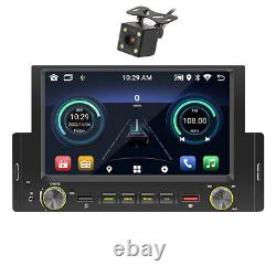6.2in Voiture Stereo Radio Carplay Android Auto 1 Din Bluetooth Fm Mp5 Avec Caméra Arrière