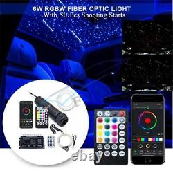 6w Rgbw Twinkle Bt App Rf Control Fiber Optic Star Meteor Light Starry Sky Lampe