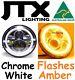 7 Chrome Phares White Ford Cortina Mk1 Mk2 Clignotes D'escorte Amber