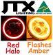 7 Jtx Phares Led Red Flash Amber Ford Cortina Mk1 Mk2 Escort