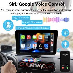 7in Moniteur De Voiture Écran Tactile Sans Fil Carplay Android Gps Bluetooth Mirror Link