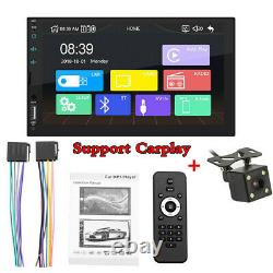7in Voiture Radio Stereo Double Din Bluetooth Lecteur Mp5 Carplay Avec Caméra