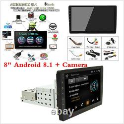 8inch Simple Din Android 8.1 Car Stereo Radio Gps Wifi 3g 4g Miroir Lien + Caméra