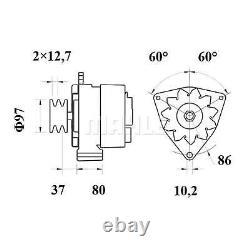 Alternateur MAHLE MG 100 MK1 POUR Kadett T2/LN1 124 Escort Passat Astra Transit S