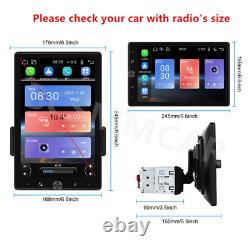 Autoradio 1 Din 10,4 pouces avec Carplay Android, lecteur MP5 rotatif et miroir de liaison