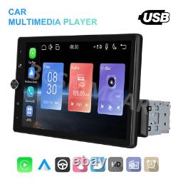 Autoradio 1 Din 10,4 pouces avec Carplay Android, lecteur MP5 rotatif et miroir de liaison