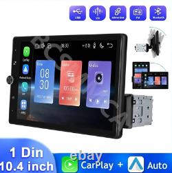 Autoradio 1 Din 10,4 pouces avec Carplay Android, lecteur MP5 rotatif et miroir de liaison