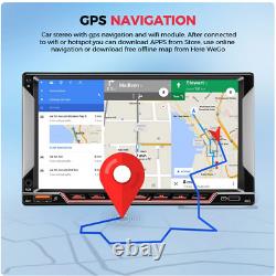 Autoradio 2Din Double Écran Tactile GPS BT pour Apple CarPlay Android Auto
