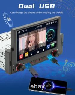 Autoradio Bluetooth CarPlay 6.2 pouces 1 DIN avec FM GPS Wifi USB et caméra