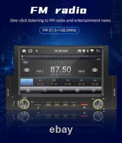 Autoradio Bluetooth CarPlay 6.2 pouces 1 DIN avec FM GPS Wifi USB et caméra