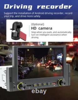 Autoradio Bluetooth CarPlay 6.2 pouces 1 DIN avec FM GPS Wifi USB et caméra