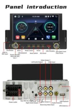 Autoradio Bluetooth CarPlay 6.2 pouces 1 DIN avec FM GPS Wifi USB et caméra