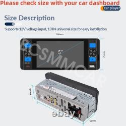 Autoradio MP5 pour voiture 5 pouces stéréo Bluetooth FM/RDS pour Apple CarPlay avec caméra gratuite