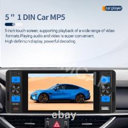 Autoradio MP5 pour voiture 5 pouces stéréo Bluetooth FM/RDS pour Apple CarPlay avec caméra gratuite