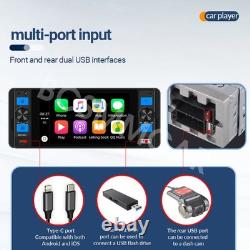 Autoradio MP5 pour voiture 5 pouces stéréo Bluetooth FM/RDS pour Apple CarPlay avec caméra gratuite