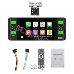 Autoradio MP5 pour voiture 5 pouces stéréo Bluetooth FM/RDS pour Apple CarPlay avec caméra gratuite