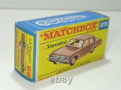 (B) Boîte rare de la voiture miniature Matchbox Lesney Superfast FORD CORTINA GT Mk2-25