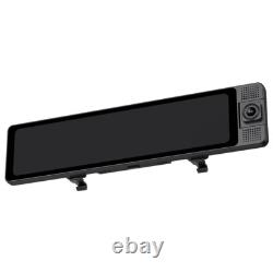 Caméra Dash 11,26 pouces 1080P pour voiture, enregistreur vidéo DVR avec miroir arrière intérieur
