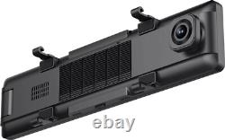 Caméra Dash 11,26 pouces 1080P pour voiture, enregistreur vidéo DVR avec miroir arrière intérieur