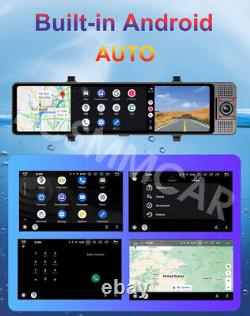 Caméra Dash 4+64G Android 13 Miroir de Voiture DVR avec Enregistreur GPS Navigation ADAS FM