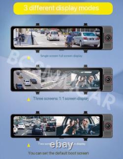 Caméra Dash 4+64G Android 13 Miroir de Voiture DVR avec Enregistreur GPS Navigation ADAS FM