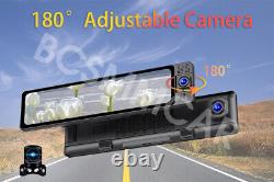 Caméra Dash 4+64G Android 13 Miroir de Voiture DVR avec Enregistreur GPS Navigation ADAS FM