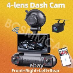 Caméra de tableau de bord 2K HD avec 4 caméras, écran LCD 3, WIFI, vision nocturne pour chauffeur de taxi