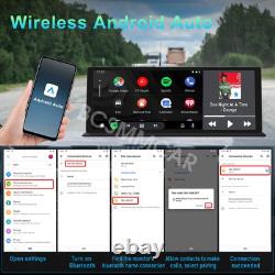 Caméra de tableau de bord 5K 11.3 avec CarPlay sans fil, Android Auto, surveillance de stationnement avant et arrière