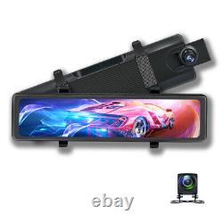 Caméra de tableau de bord DVR à double lentille HD 11,26 pouces avec enregistreur vidéo pour miroir avant/arrière
