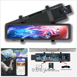 Caméra de tableau de bord DVR à double lentille HD 11,26 pouces avec enregistreur vidéo pour miroir avant/arrière