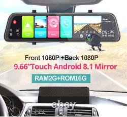 Caméra de tableau de bord DVR enregistreur GPS Navigation caméra vidéo rétroviseur miroir 1080P HD