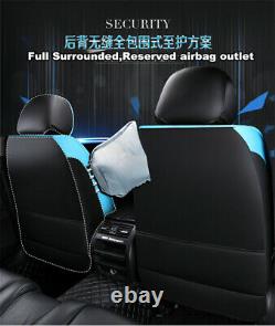 Coussin De Luxe Pu Cuir Noir Seat Covers Set Complet Accessoires 4 Saisons