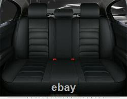 Coussin De Luxe Pu Cuir Noir Seat Covers Set Complet Accessoires 4 Saisons