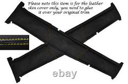 Couvre-joints jaunes en cuir pour montant B (2x) s'adaptent aux Ford Cortina Mk2