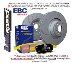 Disque à rainures Turbo EBC avant et plaquette Yellowstuff pour Ford Cortina Mk3 1.3 (70 74)