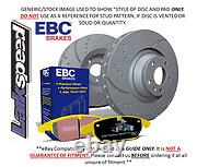 Disque à rainures Turbo EBC avant et plaquette Yellowstuff pour Ford Cortina Mk3 1.6 GT 7076