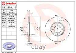 Disque de frein solide 2x 08.2275.10 BREMBO pour FORD ESCORT Mk II CORTINA V CORTINA