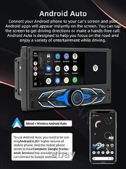 Double 2 Din pour Apple Carplay Android 13 6.86 Radio Stéréo GPS Navi FM Cam