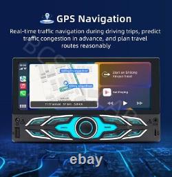 Double 2 Din pour Apple Carplay Android 13 6.86 Radio Stéréo GPS Navi FM Cam