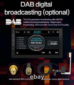 Double Din Android10.1 Voiture Stereo Radio Gps Nav 7 Écran Tactile Wifi Lecteur Fm