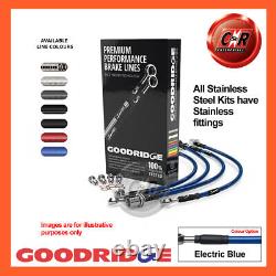 Durites de frein en acier bleu Goodridge pour Ford Cortina Mk2 1966-1970 SFD0603-3C-EB