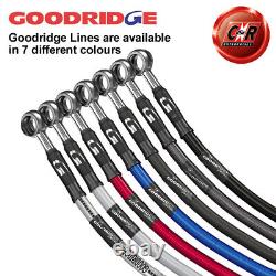 Durites de frein en acier bleu Goodridge pour Ford Cortina Mk2 1966-1970 SFD0603-3C-EB