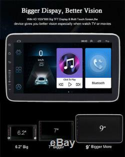 Écran Tactile 9 1din Quad-core Android 8.1 Gps Rotatif Voiture Wifi Bt Stereo Radio