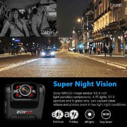 Enregistreur de voiture double caméra avant intérieur Dash Cam vision nocturne G-Sensor WiFi GPS