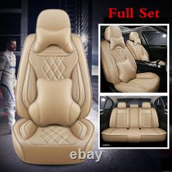 Ensemble Complet Leather5-sièges D'auto Seat Cover Coussins Oreiller Intérieur Accessoires