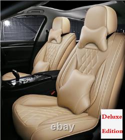 Ensemble Complet Leather5-sièges D'auto Seat Cover Coussins Oreiller Intérieur Accessoires