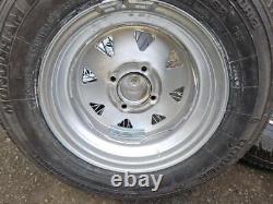 Ensemble de 4 roues à jantes en fil chromé pour Ford Anglia Cortina Mk1 Mk2 Escort Hillman